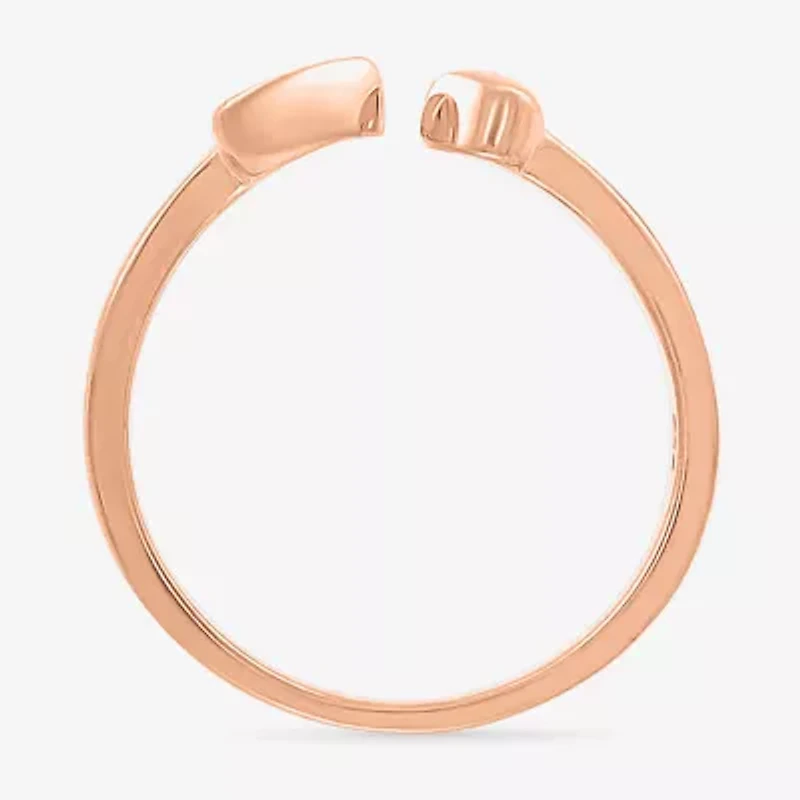 Womens 4.5MM 10K Rose Gold Heart Band