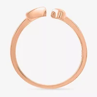 Womens 4.5MM 10K Rose Gold Heart Band