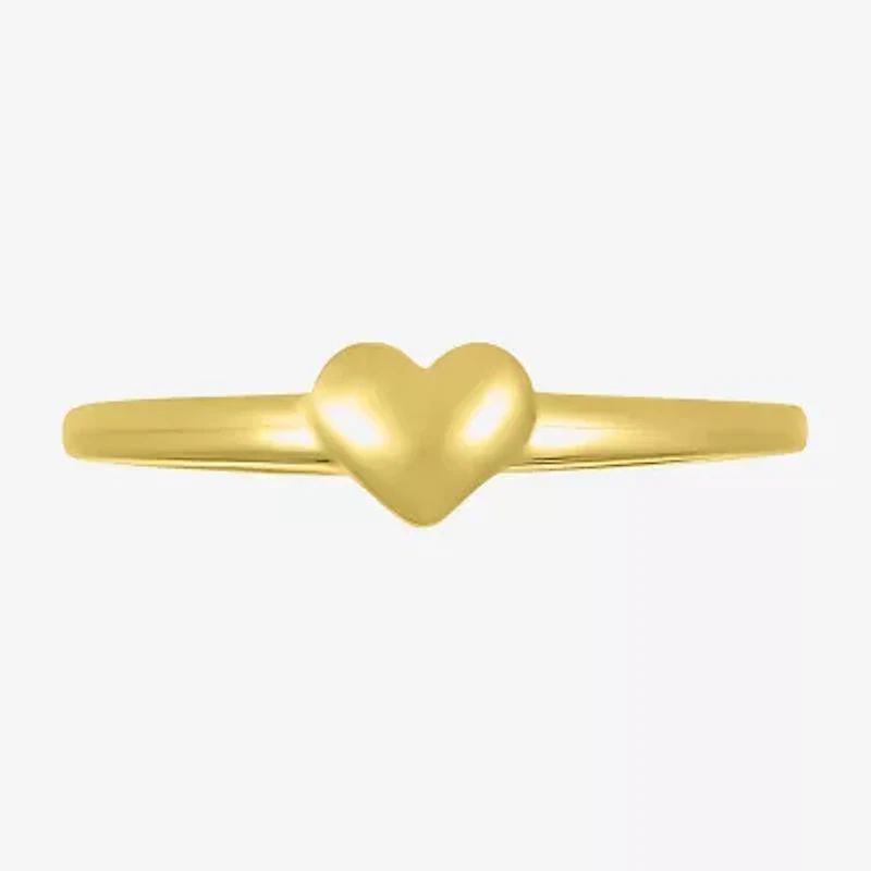 Womens 4.5MM 10K Gold Heart Band