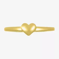 Womens 4.5MM 10K Gold Heart Band
