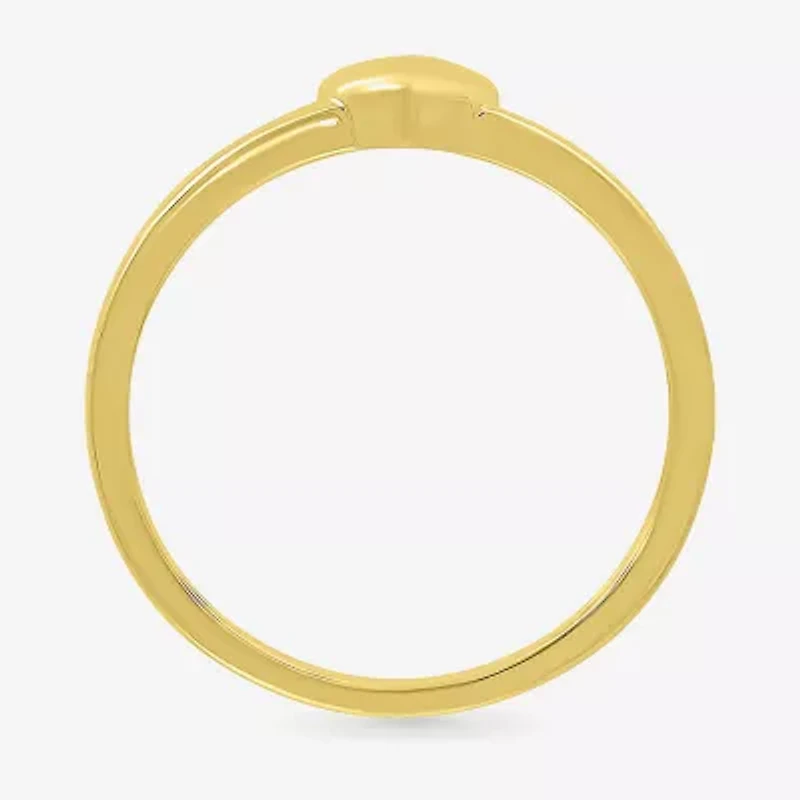 Womens 4.5MM 10K Gold Heart Band
