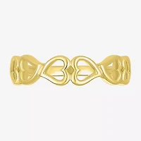 Womens 4.5MM 10K Gold Heart Band