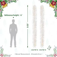Glitzhome 2pc 9ft Pre-Lit White Pine Indoor Christmas Garland