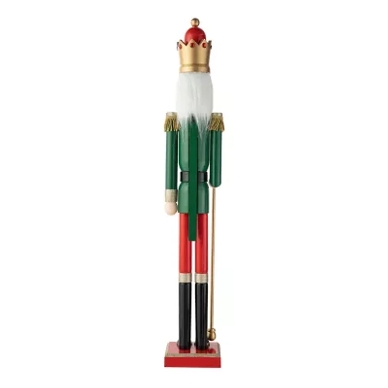Glitzhome 3.5ft Wooden King Christmas Nutcracker