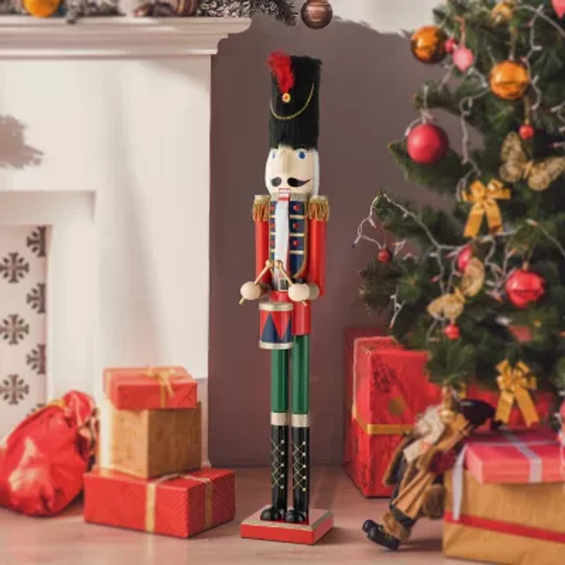 Glitzhome 3.5ft Wooden Christmas Nutcracker