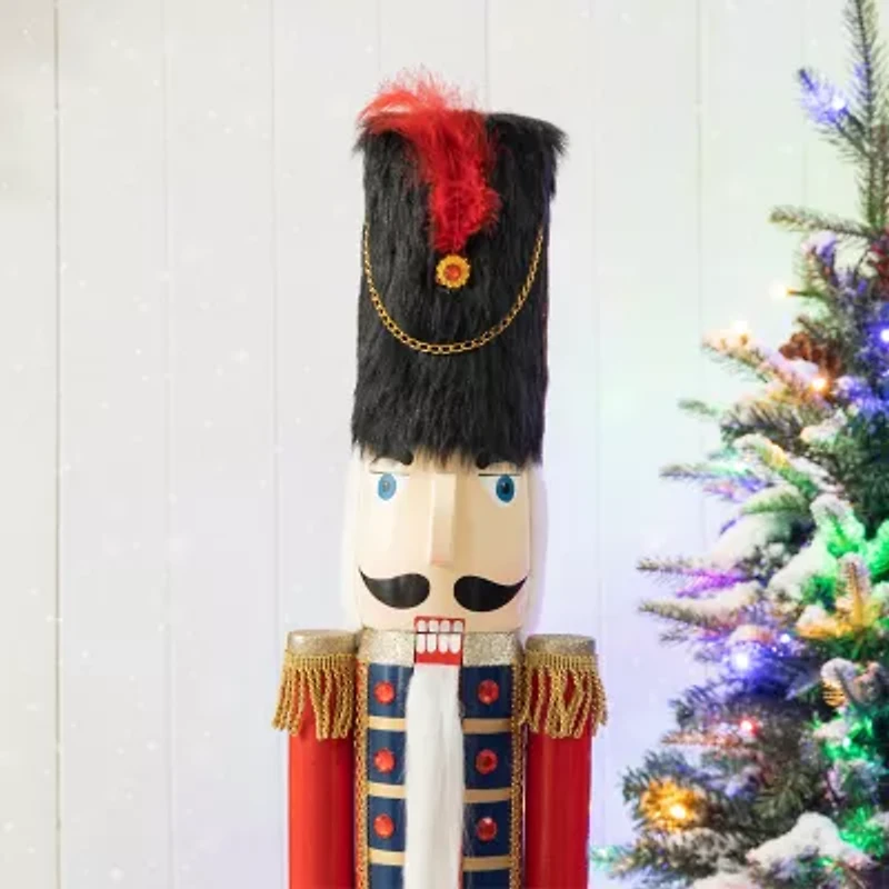 Glitzhome 3.5ft Wooden Christmas Nutcracker