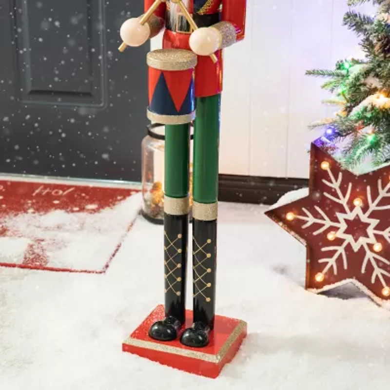 Glitzhome 3.5ft Wooden Christmas Nutcracker