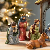 Glitzhome 11pcs Resin Figurine Nativity Set