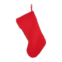 Glitzhome Dog Hooked Christmas Stocking