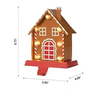 Glitzhome Metal Gingerbread House Christmas Stocking Holder