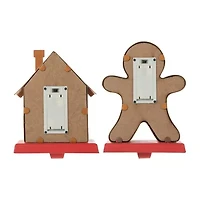 Glitzhome Marquee Gingerbread 2-pc. Christmas Stocking Holder