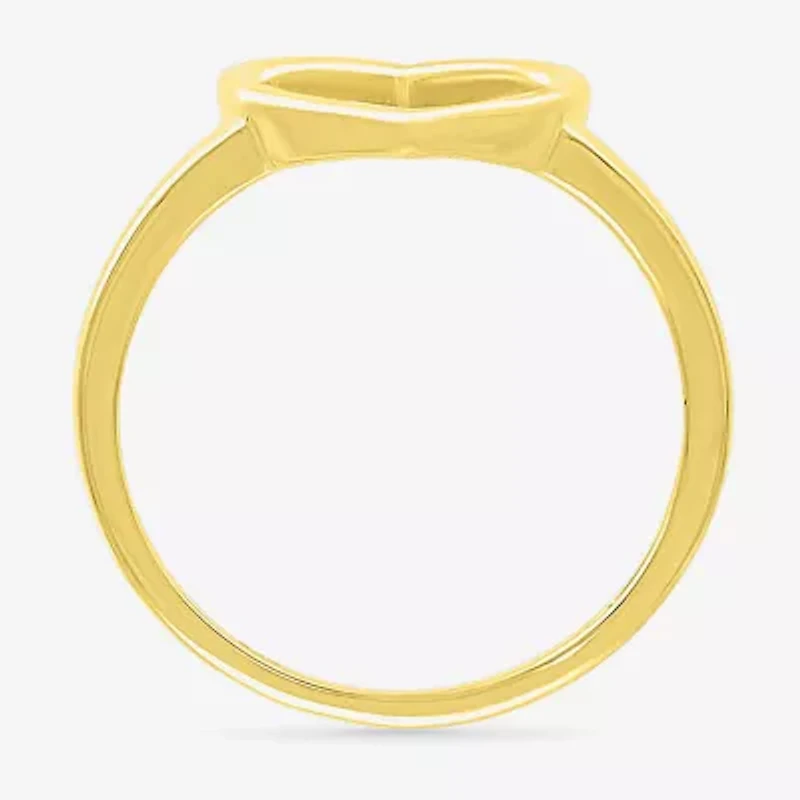 Womens 9mm 10K Gold Heart Band