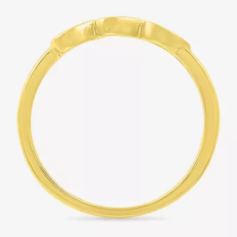 Womens 4.5MM 10K Gold Heart Band