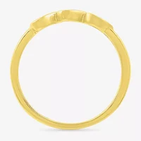 Womens 4.5MM 10K Gold Heart Band