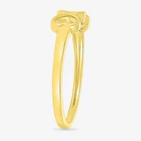 Womens 4.5MM 10K Gold Heart Band