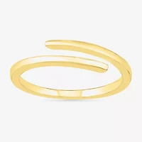 Womens 4MM 10K Gold Round Bypass  Band