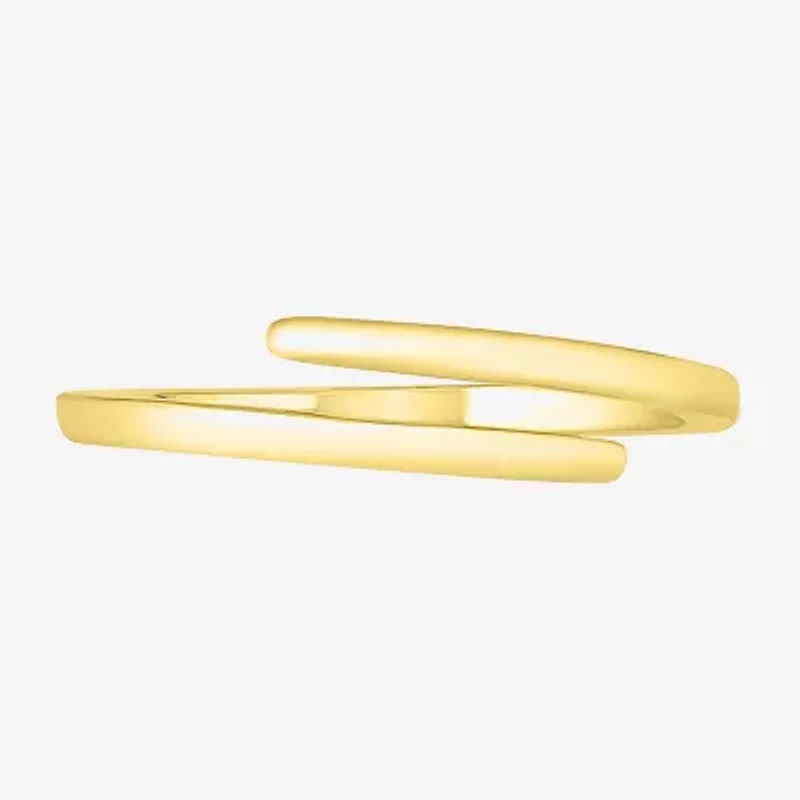 Womens 4MM 10K Gold Round Bypass  Band