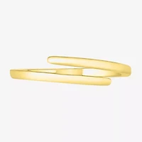 Womens 4MM 10K Gold Round Bypass  Band