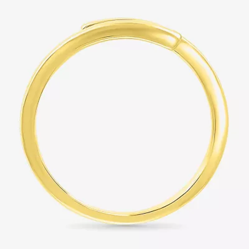 Womens 4MM 10K Gold Round Bypass  Band