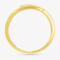 Womens 4MM 10K Gold Round Bypass  Band