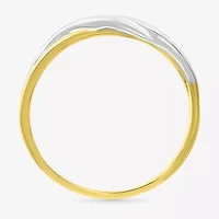Womens 6MM 10K Two Tone Gold Round Band