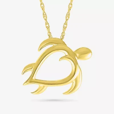 Womens 10K Gold 18 Inch Pendant Necklace