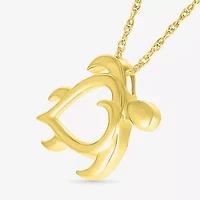 Womens 10K Gold 18 Inch Pendant Necklace