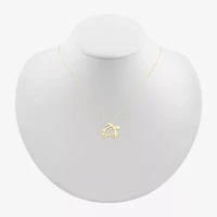 Womens 10K Gold 18 Inch Pendant Necklace
