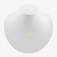 Womens 10K Gold 18 Inch Pendant Necklace