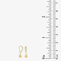 Womens 18K Gold Ball Drop Earrings