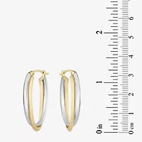 Womens 14K Two Tone Gold 30mm Hoop Earrings