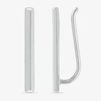 Womens 10K White Gold Ear Climbers