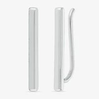 Womens 10K White Gold Ear Climbers