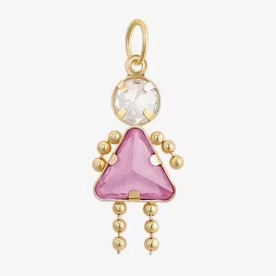 10K Gold June Birthstone Babies Girl Charm