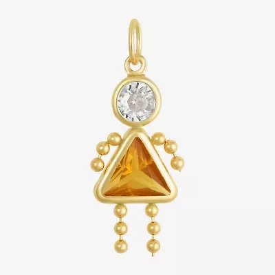 10K Gold November Birthstone Babies Girl Charm