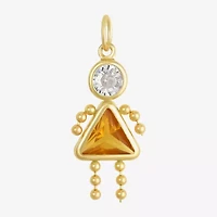 10K Gold November Birthstone Babies Girl Charm