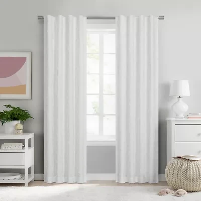 Under the Stars Kids Hayden Clip Dot Rod Pocket Back Tab Energy Saving 100% Blackout Single Curtain Panel