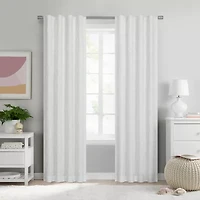 Under the Stars Kids Hayden Clip Dot Rod Pocket Back Tab Energy Saving 100% Blackout Single Curtain Panel