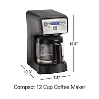 Hamilton Beach 12 Cup Compact Programmable Coffee Maker