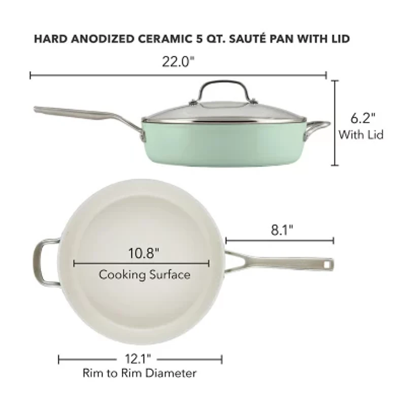 KitchenAid Ceramic 5-qt. Covered Saute Pan