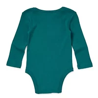 Okie Dokie Baby Boys Crew Neck Long Sleeve Rib Bodysuit