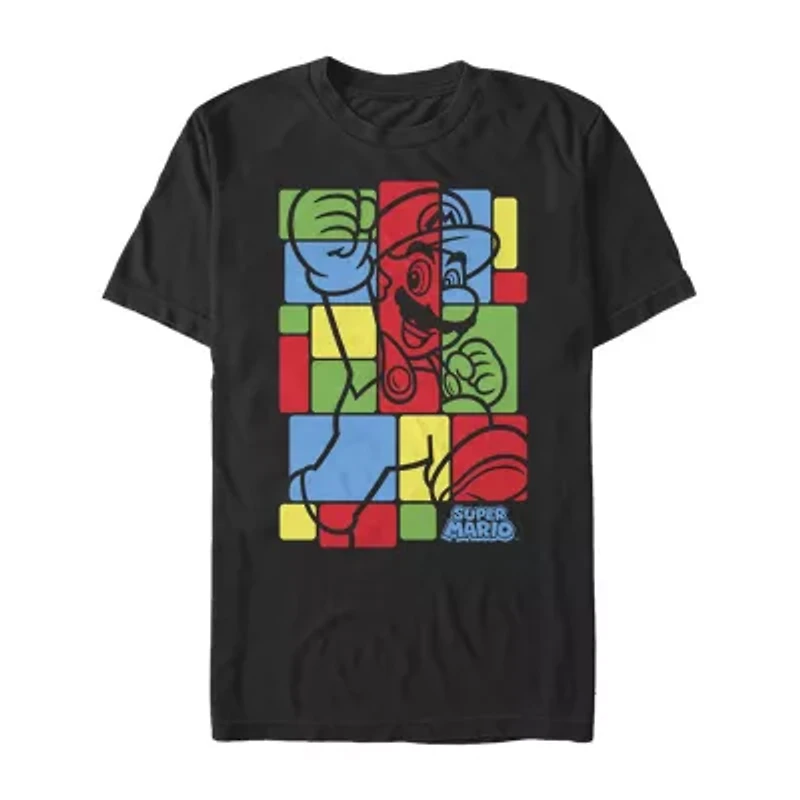 Mens Short Sleeve Super Mario Graphic T-Shirt