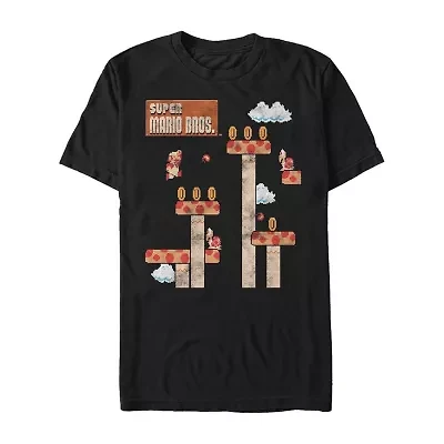 Mens Short Sleeve Super Mario Graphic T-Shirt