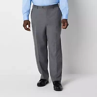 Stafford Super Wool Blend Mens Big and Tall Stretch Fabric Classic Fit Flat Front Suit Pant