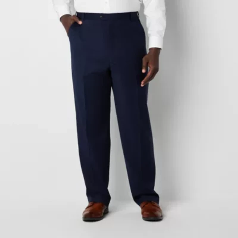 Stafford Coolmax All Season Ecomade Mens Big and Tall Stretch Fabric Classic Fit Flat Front Suit Pant