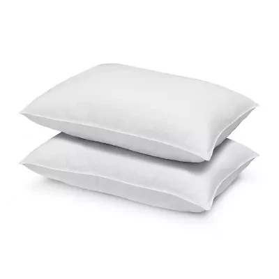 Ella Jayne Signature Plush Medium Density Allergy-Resistant Down Alternative Pillow, Set of 2