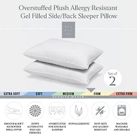 Ella Jayne Signature Plush Firm Allergy-Resistant Down Alternative Side/Back Sleeper Pillow