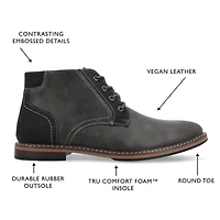 Vance Co Mens Franco Block Heel Chukka Boots