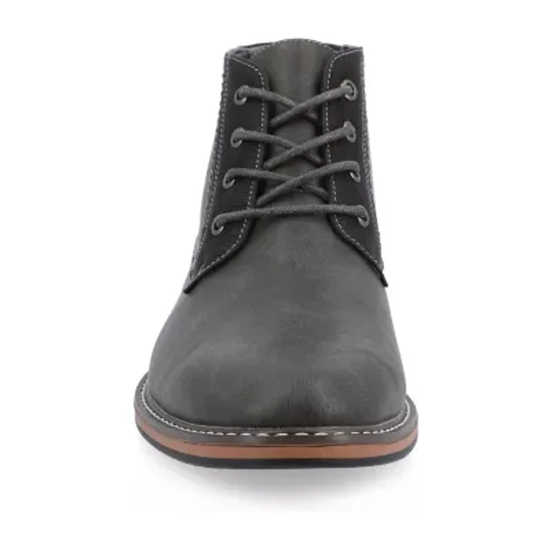 Vance Co Mens Franco Block Heel Chukka Boots