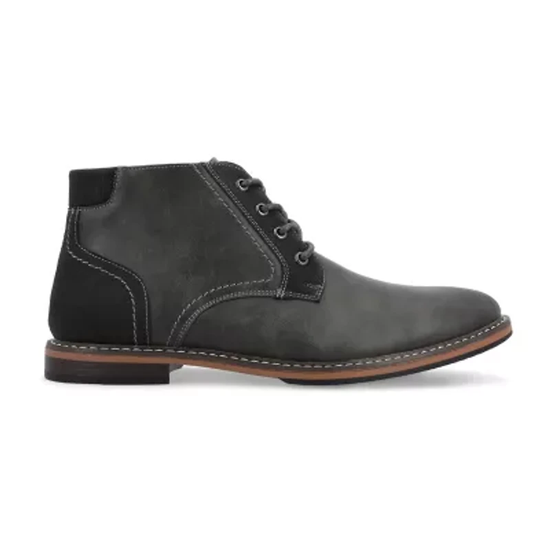 Vance Co Mens Franco Block Heel Chukka Boots